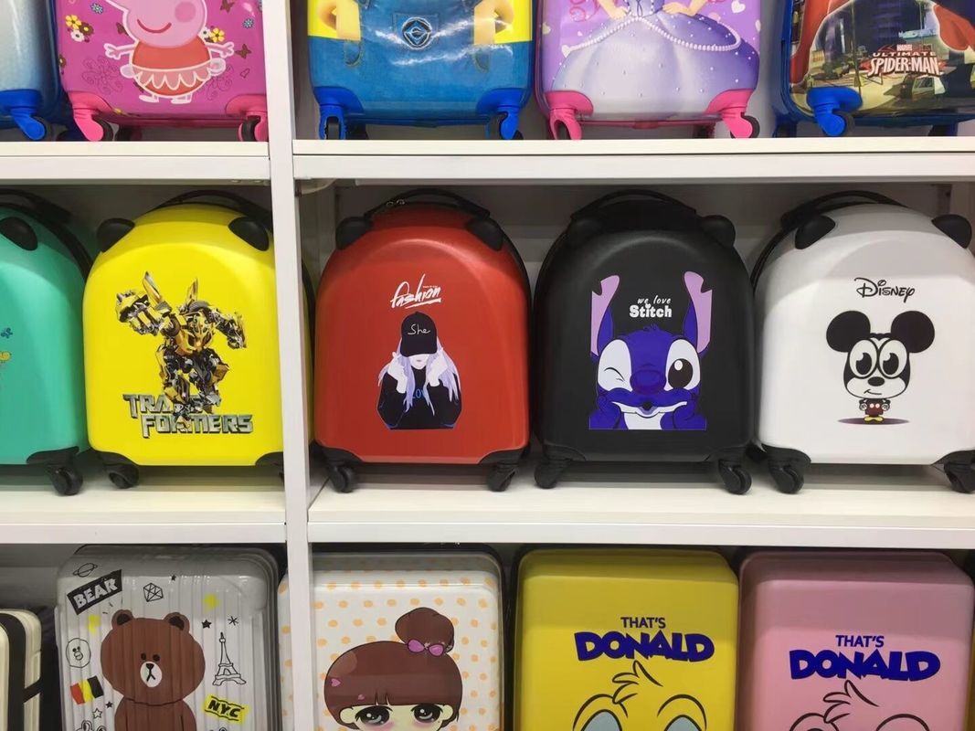 Мода Custom Logo ABS багажные сумки Тормозный чехол Спиннер Rolling Kids Тормозный багаж с 4 колесами