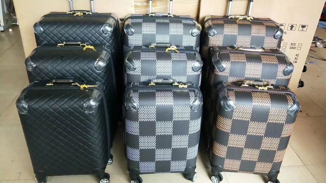 Чемодан 20/24/28 дюймов OEM Custom Logo Кожа Алюминиевая тележка Чемодан Люксовые наборы багажа