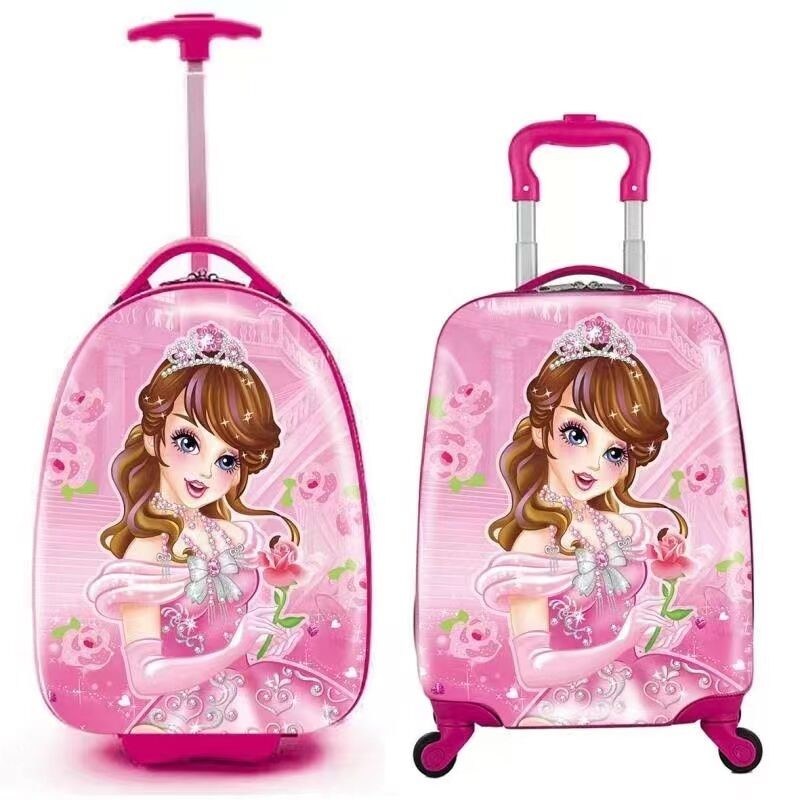 Дети несут багаж для мальчиков Детям девочек Четырехколесный чемодан
