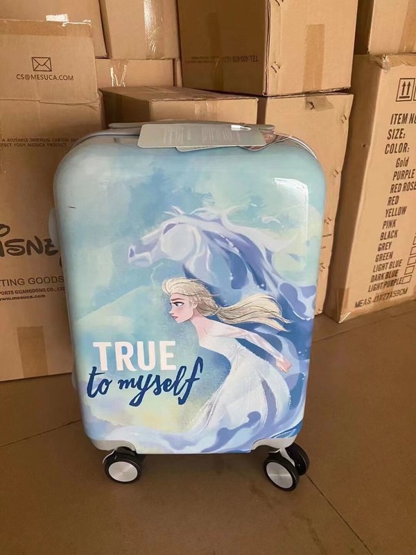 Настроить рисунок Мультфильм Анимация Дети ездить на чемодан Дети Сиденье для девочек Мальчики путешествовать Нести на багаж