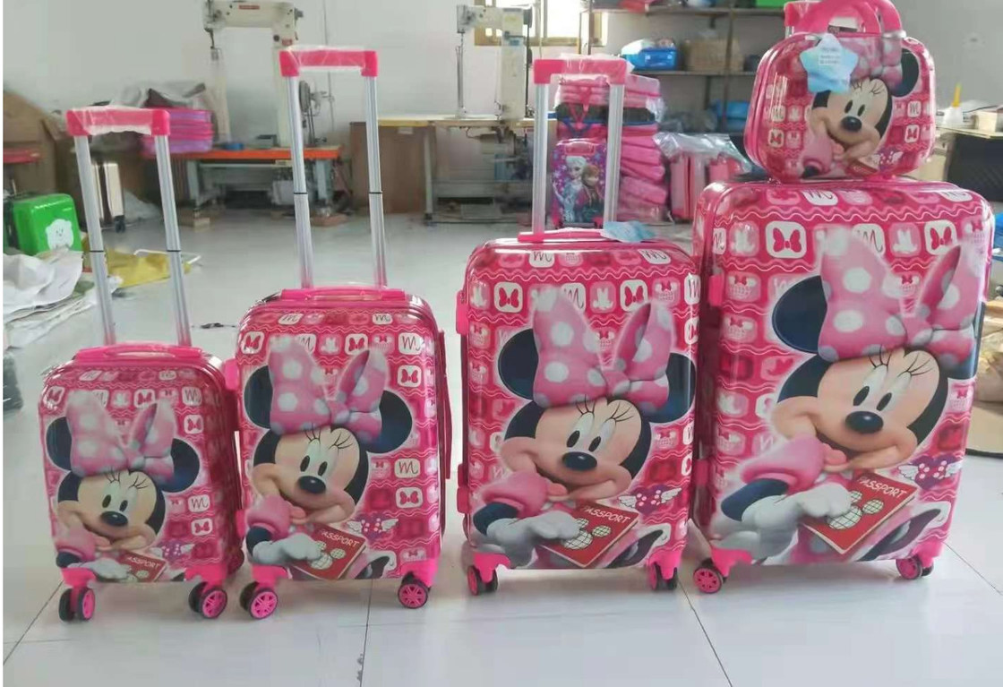 Оптовая продажа Новый стиль Мультфильм Дети Девушка Принцесса Животное Мышь Кт Кошка Розовый чемодан Троллейбусные сумки