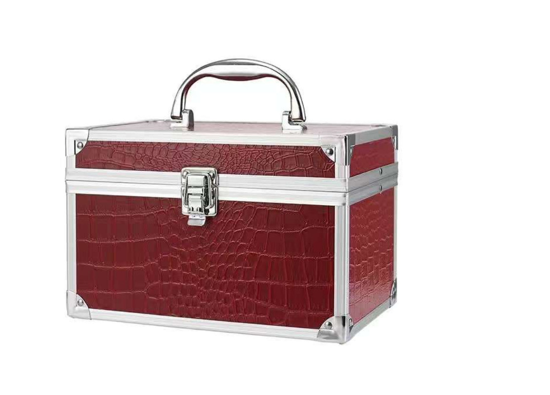 Макияж чемодан косметическая коробка макияж ногти полированный корпус металлический косметический корпус мини алюминиевый прочный туристический косметический пакет