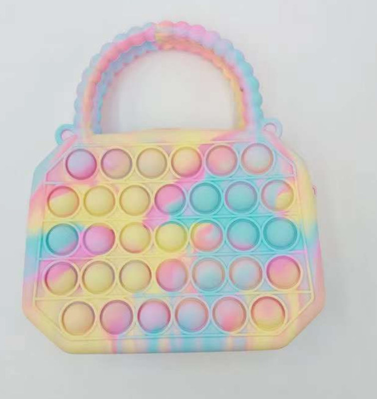 Стресоуменьшающее Силикон Фиджет Игрушки Сумки Женщины Сумочки Дамы Девочки Монета Сумочка Посыльный Детские Сумочки Пузырь Ручные Сумочки