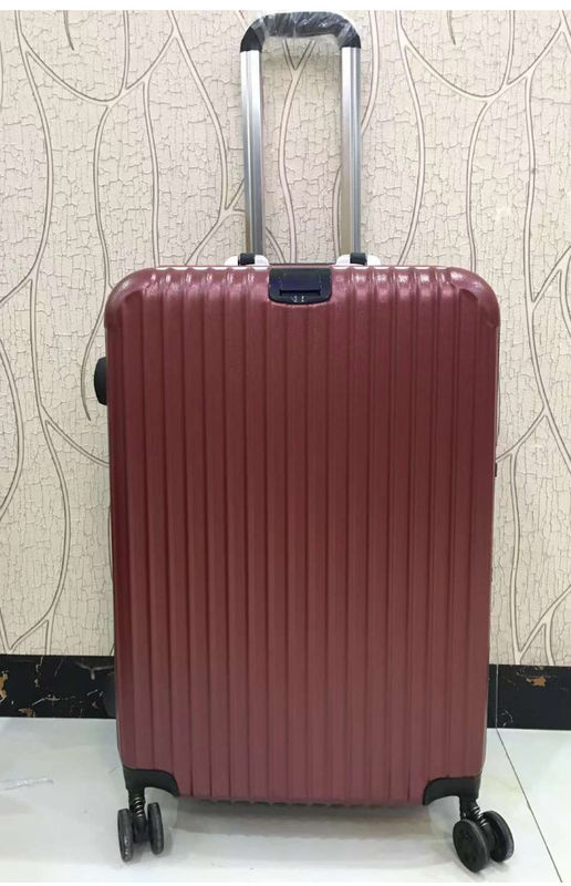 Высокое качество 4 двойные колеса твердая оболочка ПК алюминиевая рама Tsa замок взрослый путешествующий красные чемоданы багаж