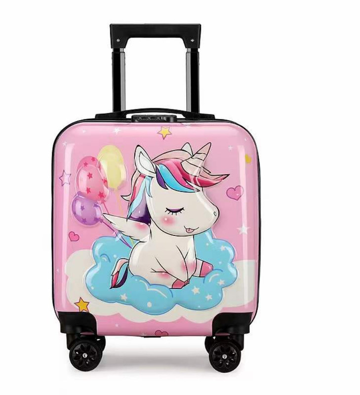 Мультфильмы для детей Чемодан для детей Коробка с жёлтым ципом Чемодан для детей ABS багаж