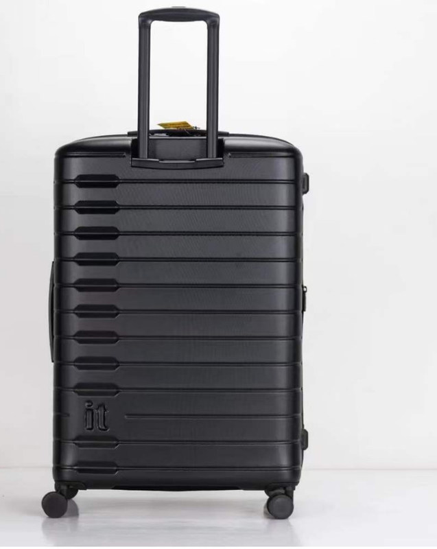 Чёрный неразрывный р.п. Новейший чемодан прочный багаж 28 расширяемый чемодан для деловых поездок